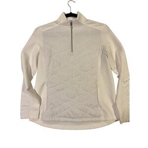 Marmot Womens White Quilted Half-Zip Pullover Jacket Size XL